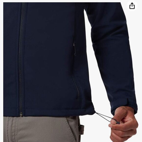 Columbia Ascender Softshell Front-zip Jacket Fleece Lined Tech M blue Used - Picture 3 of 10
